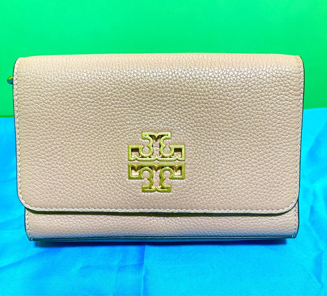 Tory Burch Leather Britten Combo Crossbody Bag (SHF-20485) – LuxeDH