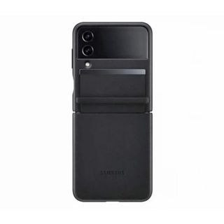 Samsung Z Flip 4 Leather Case (Black)
