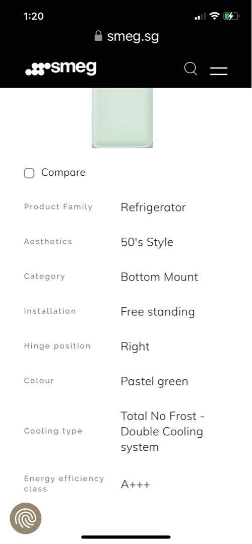 SMEG Retro Fridge (Made in Italy), TV & Home Appliances, Kitchen