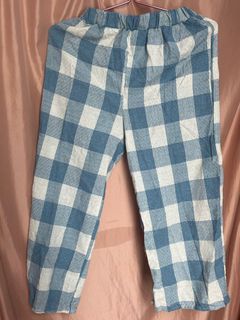 Square Long Pants Celana Kotak Linen