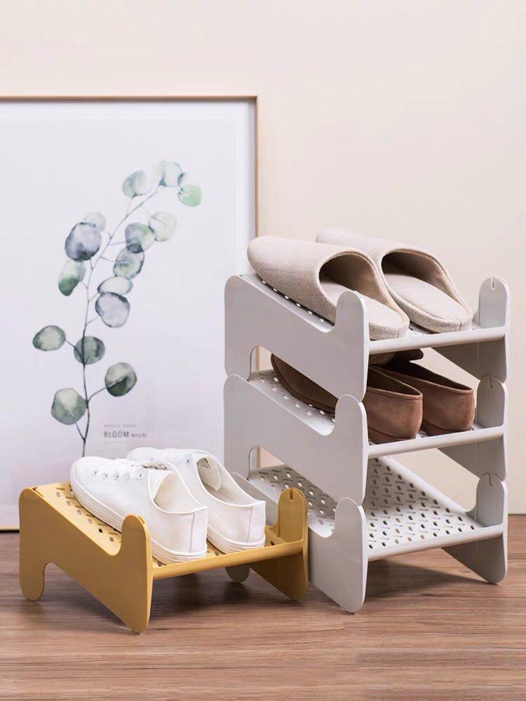 Stackable Storage Tiered Shoe Rack, Furniture & Home Living, Furniture