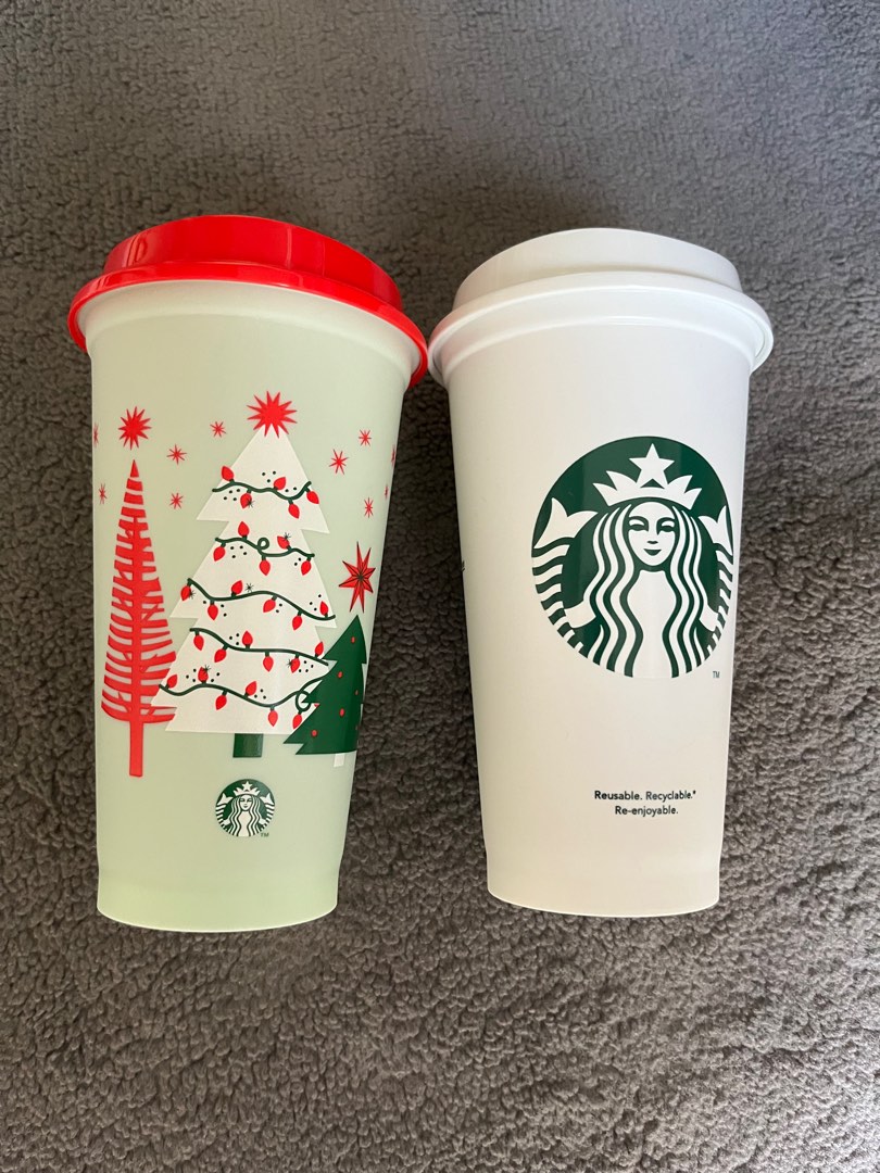Starbucks Christmas Reusable Cup, Furniture & Home Living, Kitchenware
