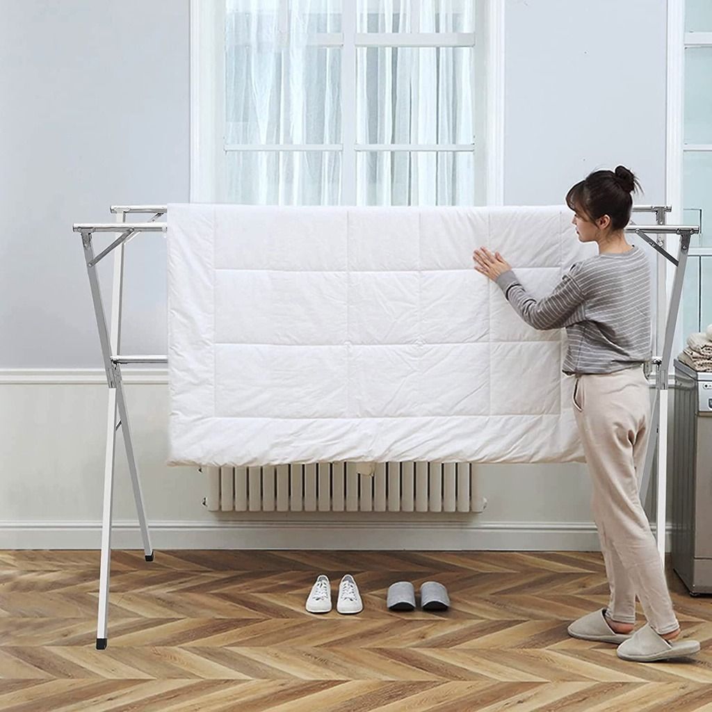 Strong Stainless Steel Extendable x Rack - Clothes Laundry Drying Rack ...