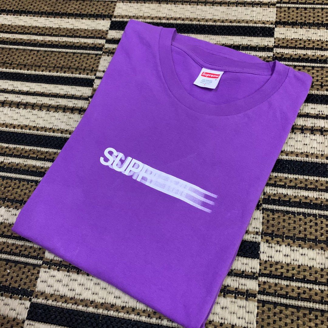 Supreme 20ss motion logo tee purple S