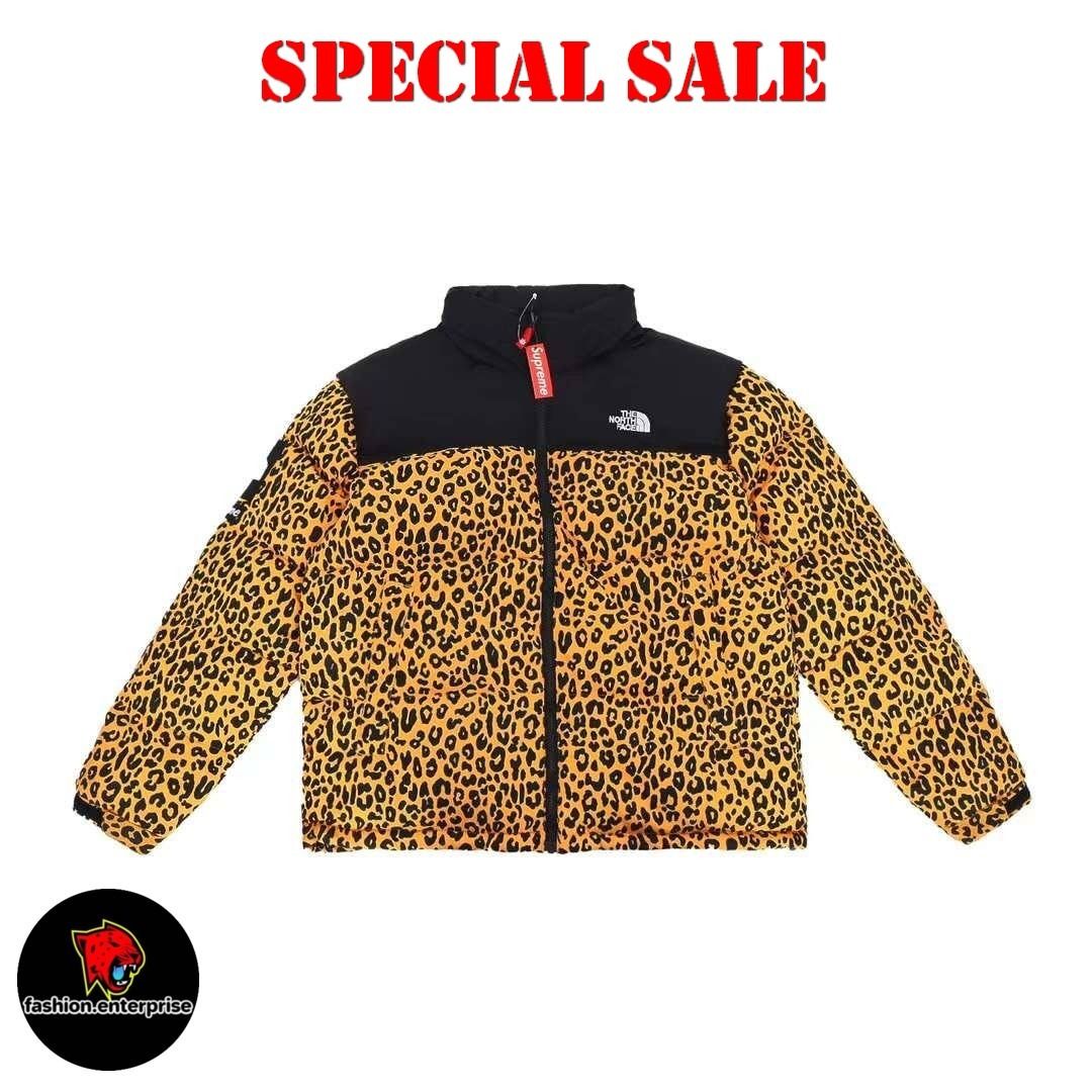 North face shop x supreme leopard