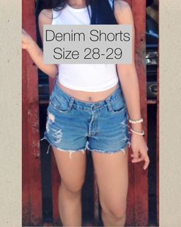 Tattered Denim Shorts
