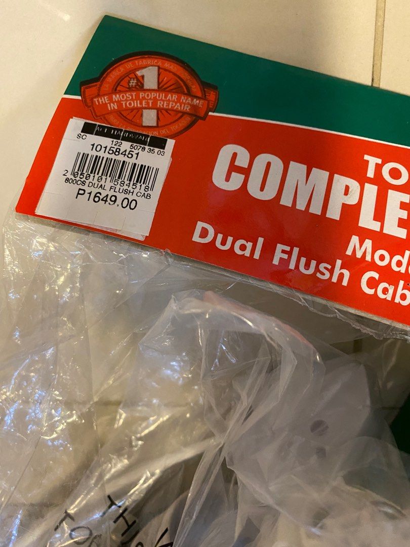 Toilet Tank Repair Kit, Furniture & Home Living, Bathroom & Kitchen