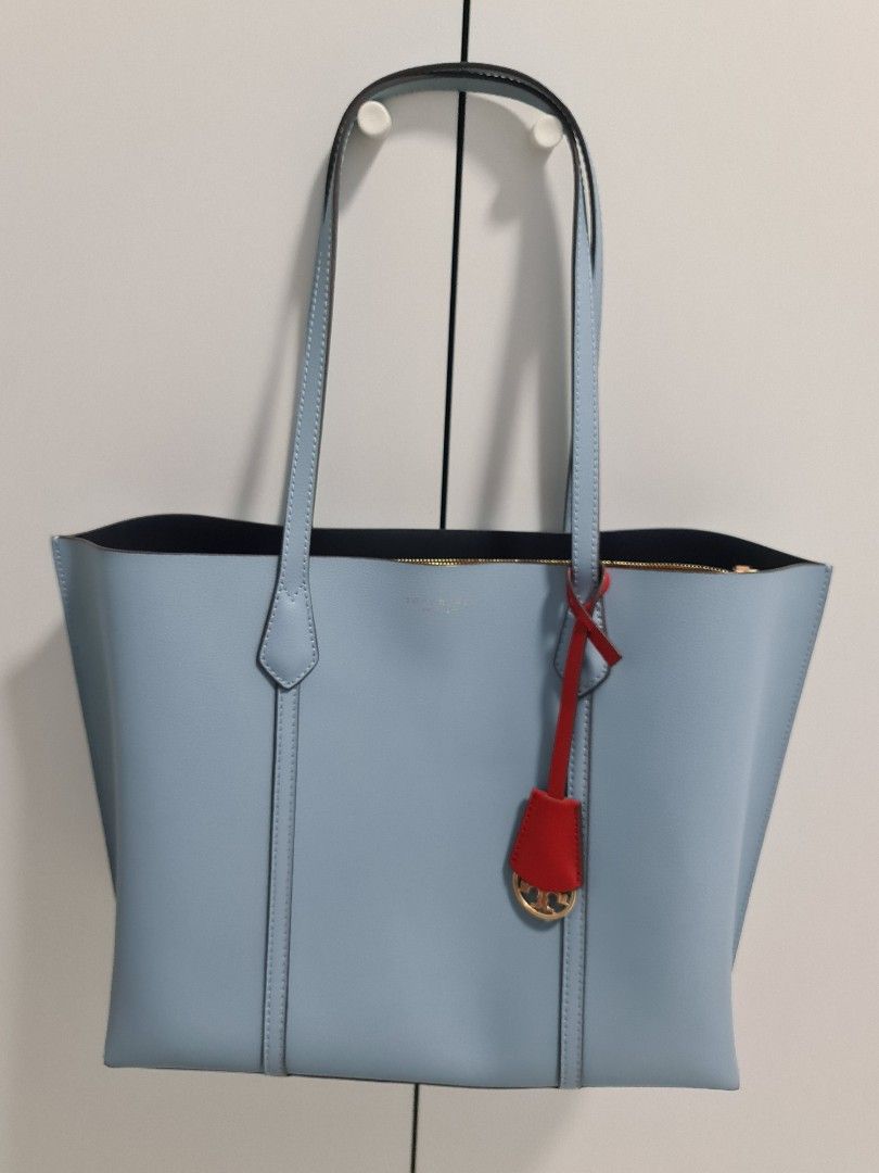 tory burch perry tote bluewood