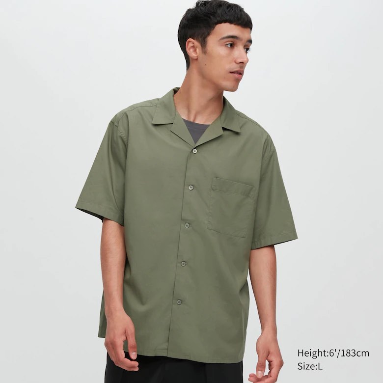uniqlo camp collar shirt