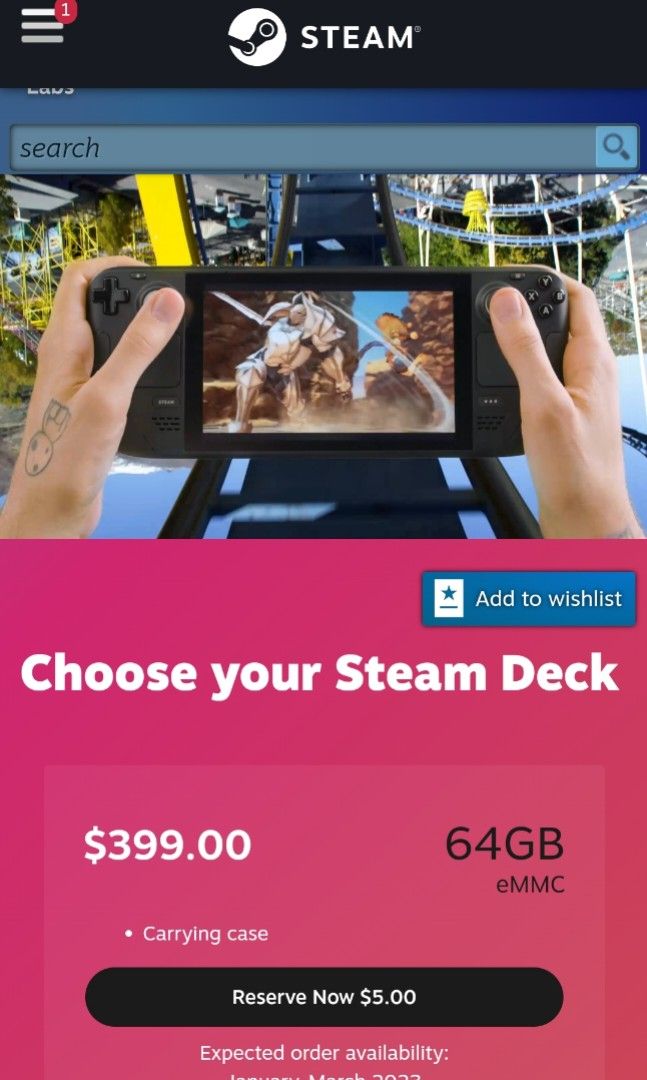 Valve Steam Deck 64GB Cheapest in Malaysia Ready Stock, Video Gaming