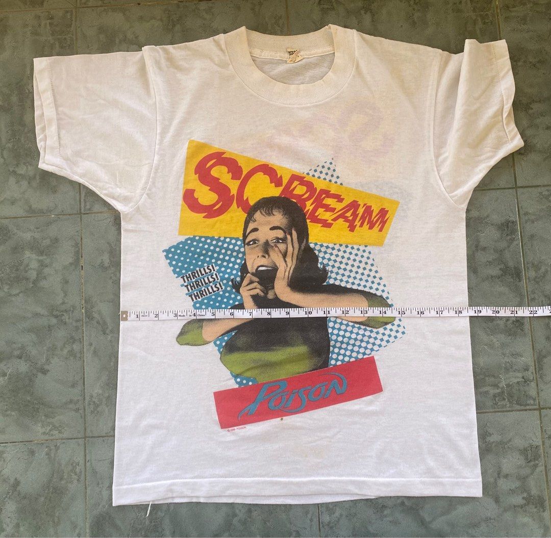 Vintage poison tour concert shirt, Men's Fashion, Tops & Sets, Tshirts