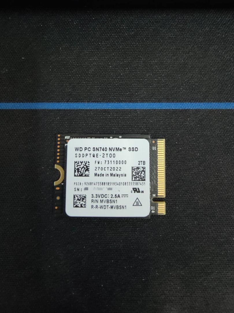 Brand new Western Digital SN 740 2TB NVMe 2230 ssd for Steam Deck 