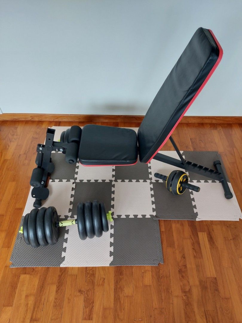 Mat for workout bench top