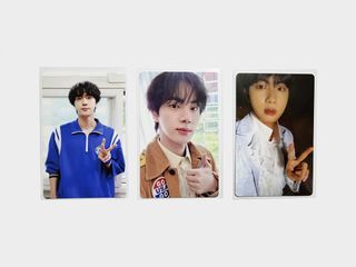 [WTS/WTT] Jin Photocards (Us, Ourselves & BTS / MO2021 Blu-ray / MOTS ON:E Concept Photobook)