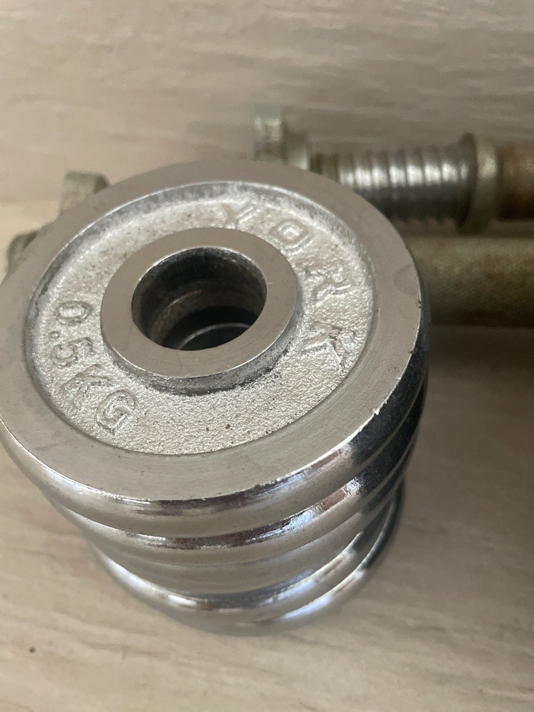 York plates 0.5kg, Sports Equipment, Exercise & Fitness, Weights