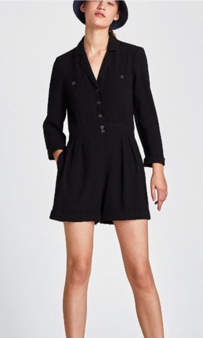 Crepe jumpsuit zara deals
