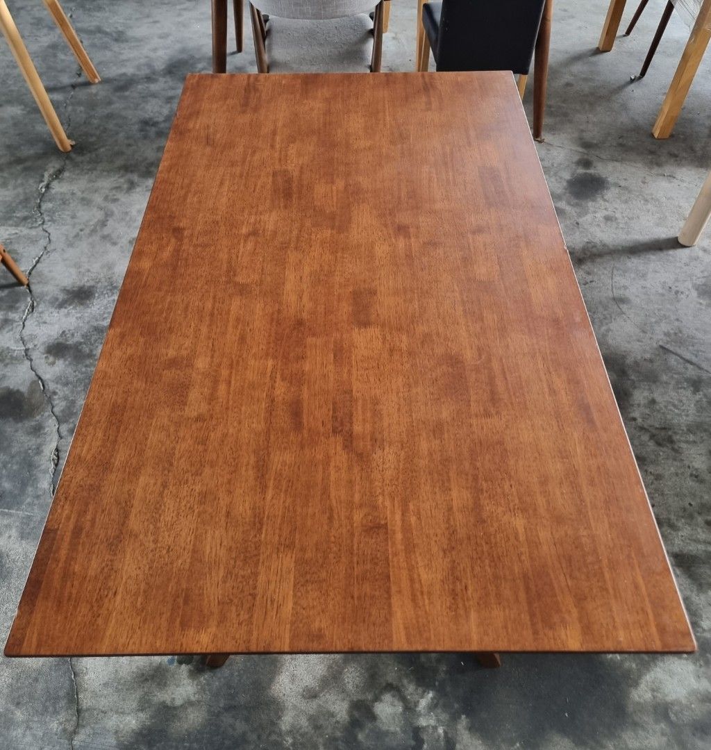 1500mm Meja Kayu, Dining table Solid wood, Furniture & Home Living
