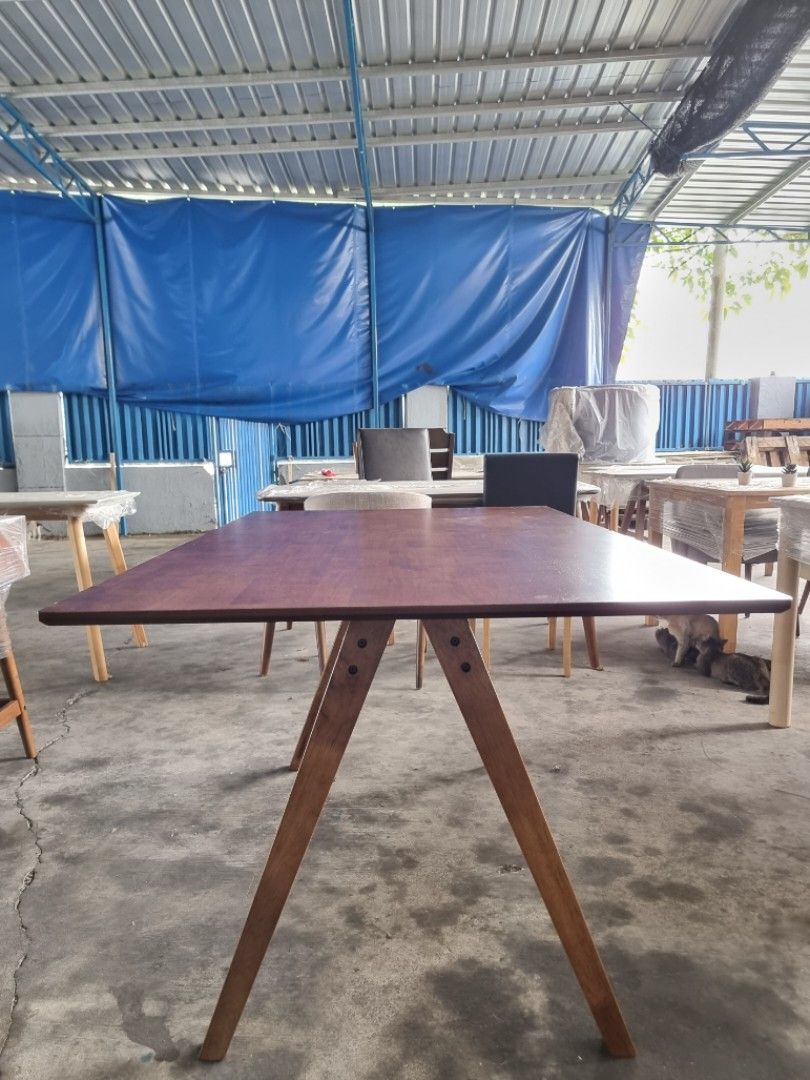 1500mm Meja Kayu, Dining table Solid wood, Furniture & Home Living