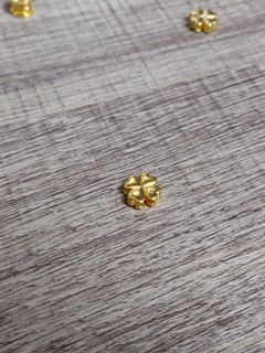 18K/Au750 金色通孔四葉草串珠吊墜64238734964483110