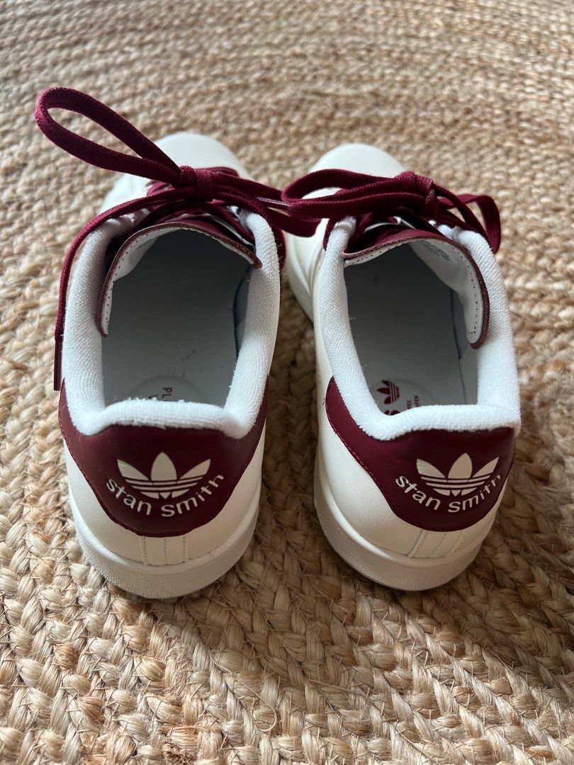 Adidas Stan Smith Off White / Orbit Grey / Collegiate Burgundy