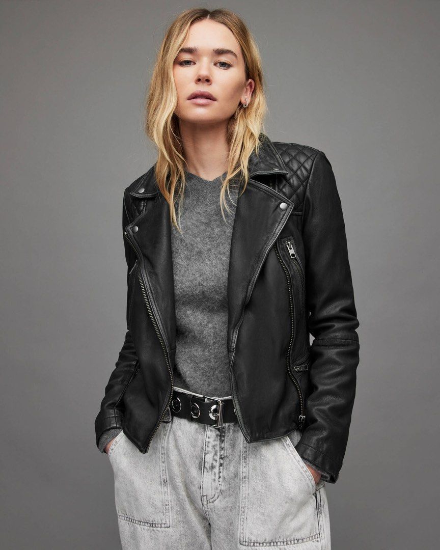 Allsaints Cargo Leather Biker Jacket
