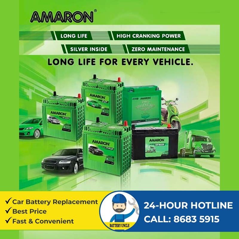 Amaron Car Battery Low Price Direct Warehouse OnSite Installation Service (Upon Request), Car