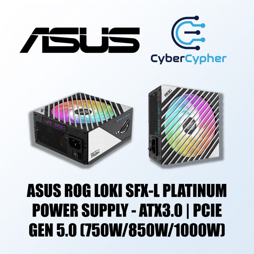 ASUS ROG LOKI SFXL Platinum Power Supply ATX3.0 PCIe Gen 5.0 (750W