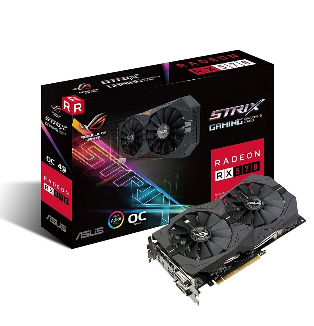 Asus ROG Strix 4G Radeon RX 570 gpu Computers Tech Parts