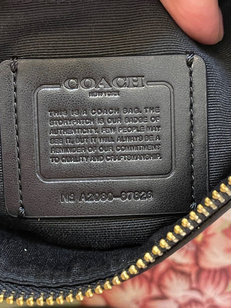 Authentic coach 2025 bag serial number