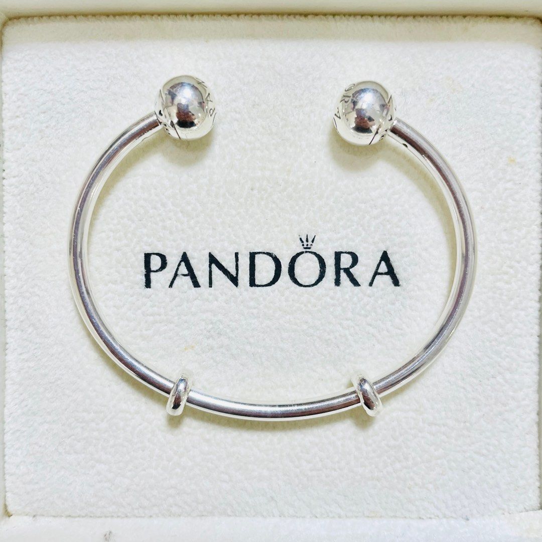 Authentic Pandora Moments Open Bangle Size 1, Women's Fashion, Jewelry