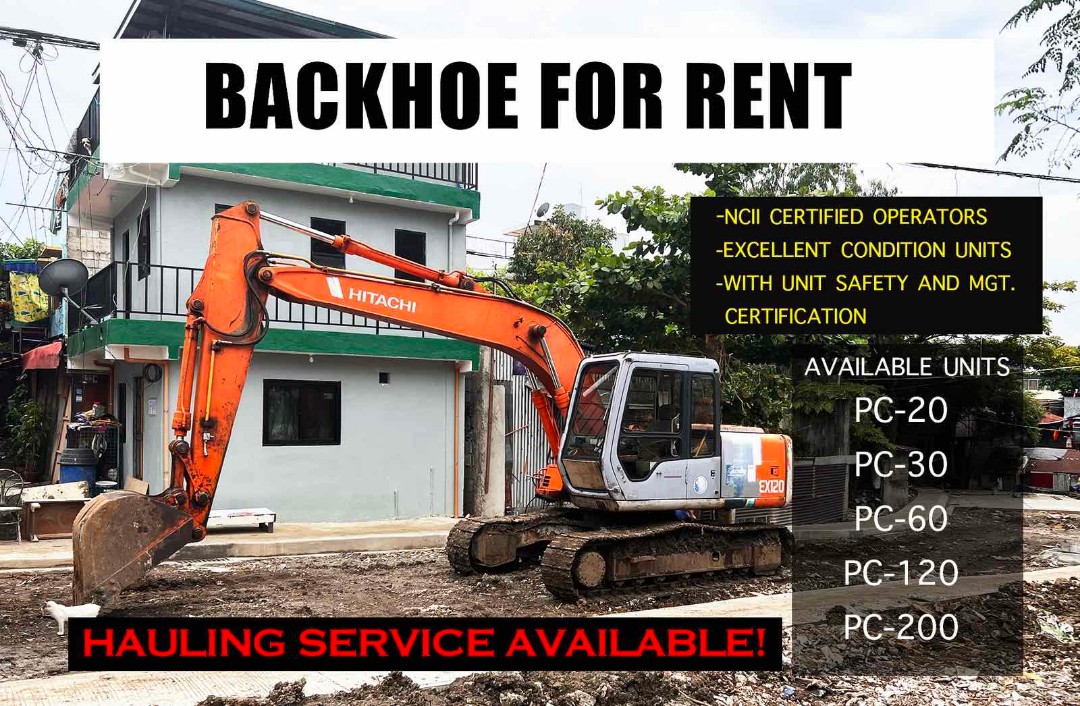 Backhoe and Dump Truck Rental, Business Services, Industrial Equipment Rental on Carousell
