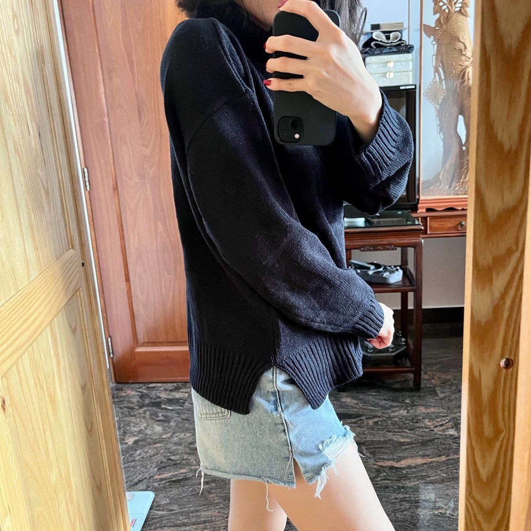 turtleneck cardigan