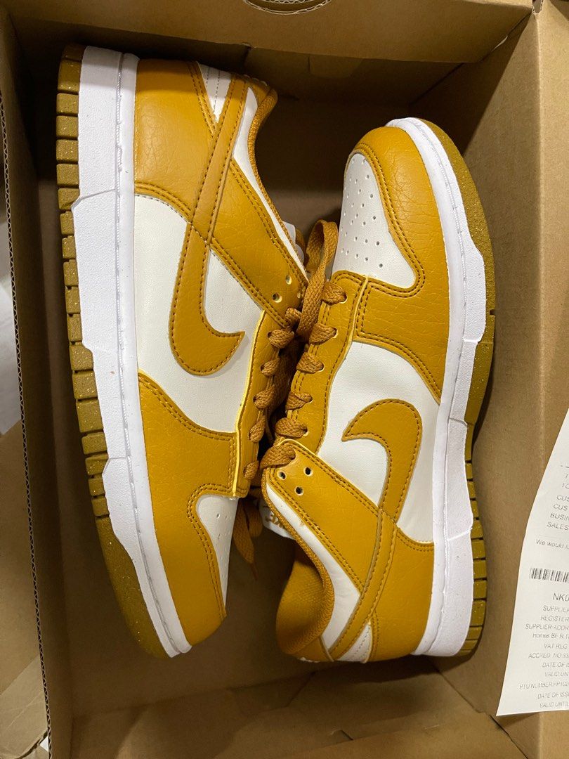 Brandnew Nike Dunk Low Light Curry, Women's Fashion, Footwear, Sneakers ...