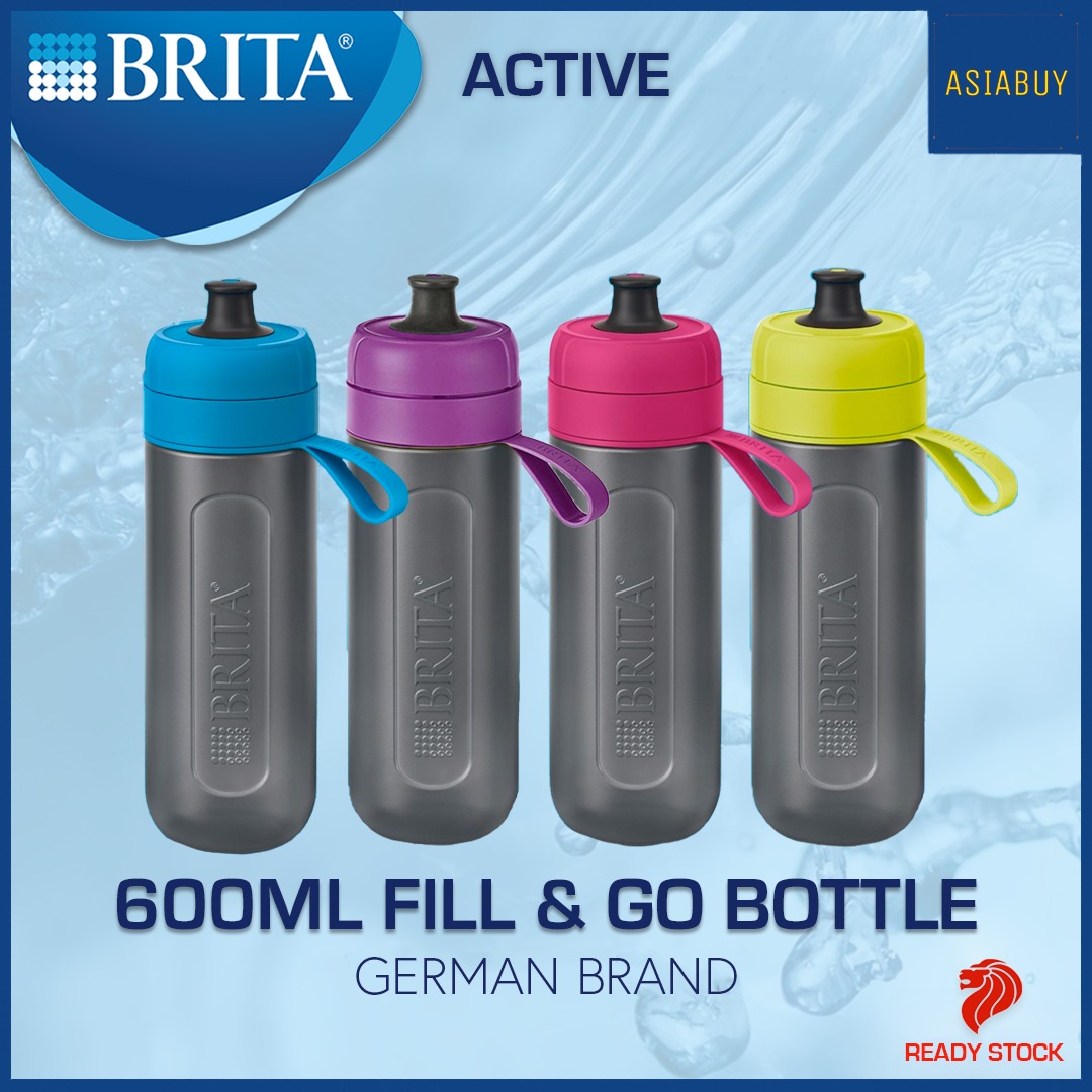 BRITA Fill Go Active Water Filter Bottle 600ml, & Home Appliances, Kitchen Appliances, Water Purifers & Dispensers on