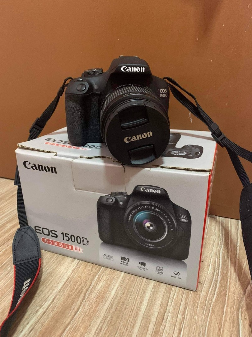 Canon EOS 1500D Kit (EF S1855 IS II), Photography, Cameras on Carousell