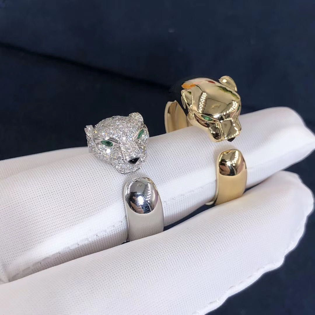 Cartier panther hotsell ring diamond