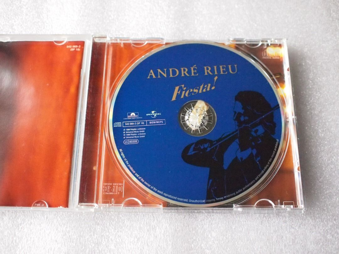CD,ANDRE' RIEU,(AUDIOPHILE RECORDING),,FIESTA,,,TEA FOR TWO,HAVA NAGILA...., 興趣及遊戲, 音樂樂器 & 配件