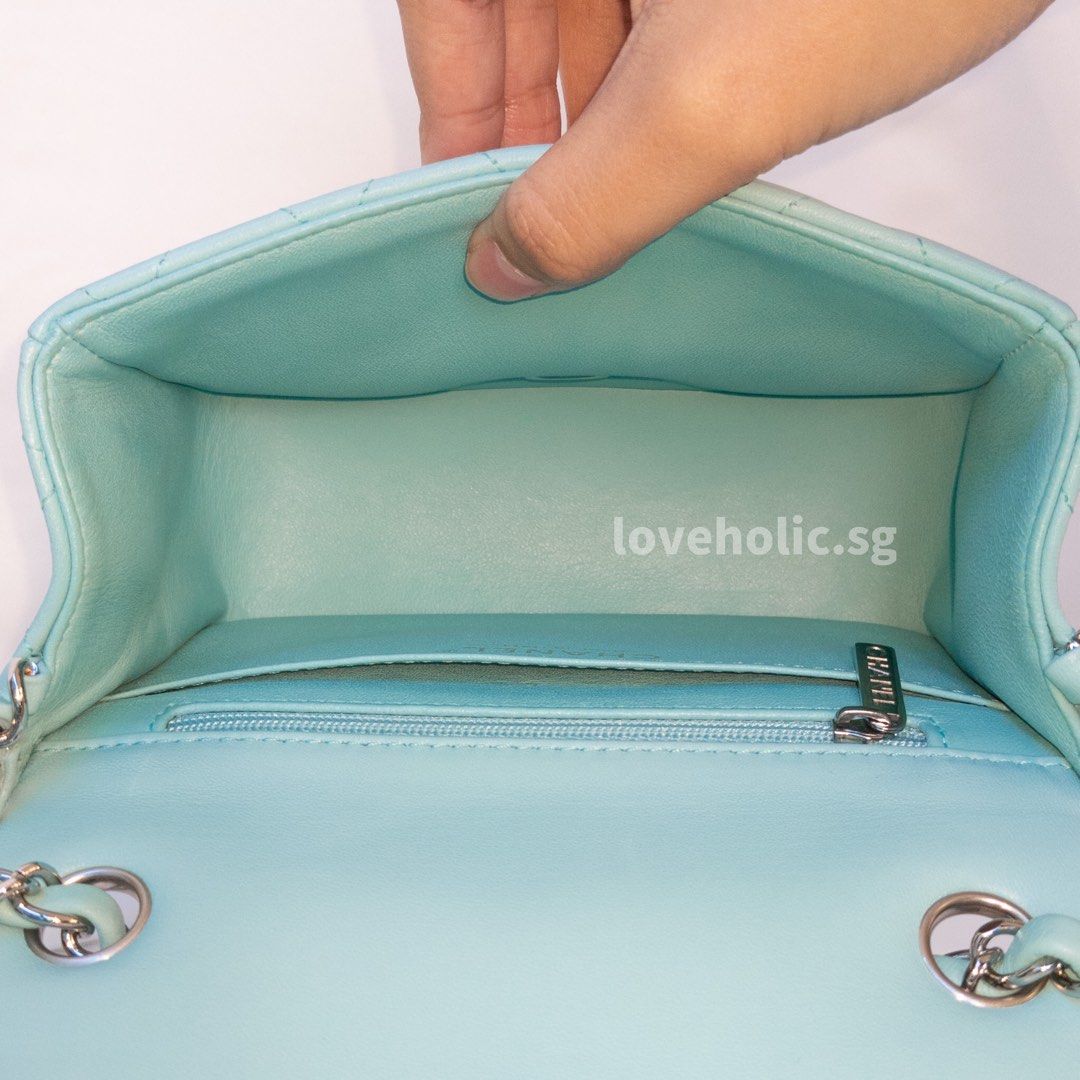 Chanel Flap Bag Multicoloured Fabric GHW - Lilac Blue London