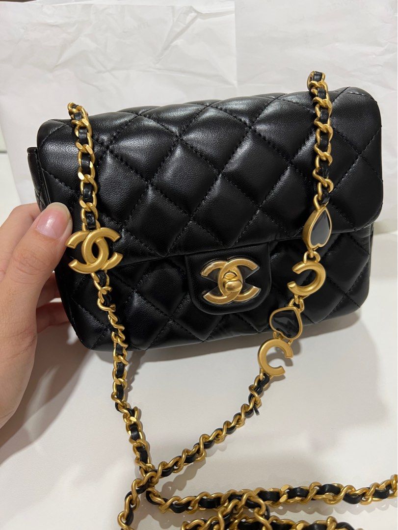 Túi Chanel Mini Flap Bag Gold Black AS3731B1011194305  AuthenticShoes