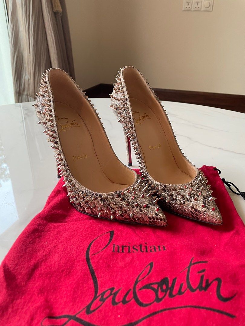 Red bottom top heels with spikes