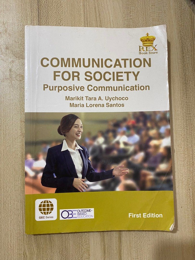 Communication for Society (Category: Textbooks) located in Nabua. Submitted by theclutterqueen (Listing ID 1198854313, Image 1). Description: PLEASE READ! 📌Used but not abused 📌Some pages may have highlights, folds and writings 📌All in good condition RFS: Decluttering 💌 DM FOR MORE PHOTOS/INQUIRIES .