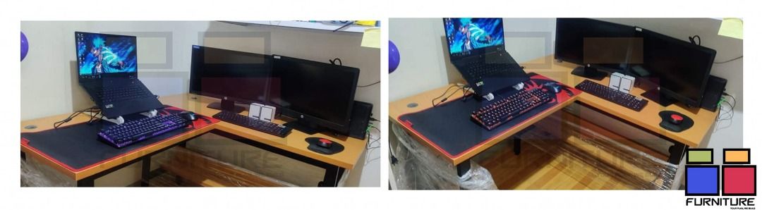CUSTOMIZED L SHAPE TABLE/OFFICE TABLE MADE TO ORDER MESSAGE ME NOW ...
