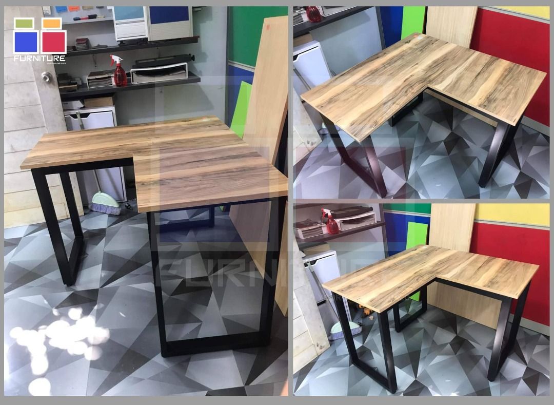 CUSTOMIZED L SHAPE TABLE/OFFICE TABLE MADE TO ORDER MESSAGE ME NOW ...