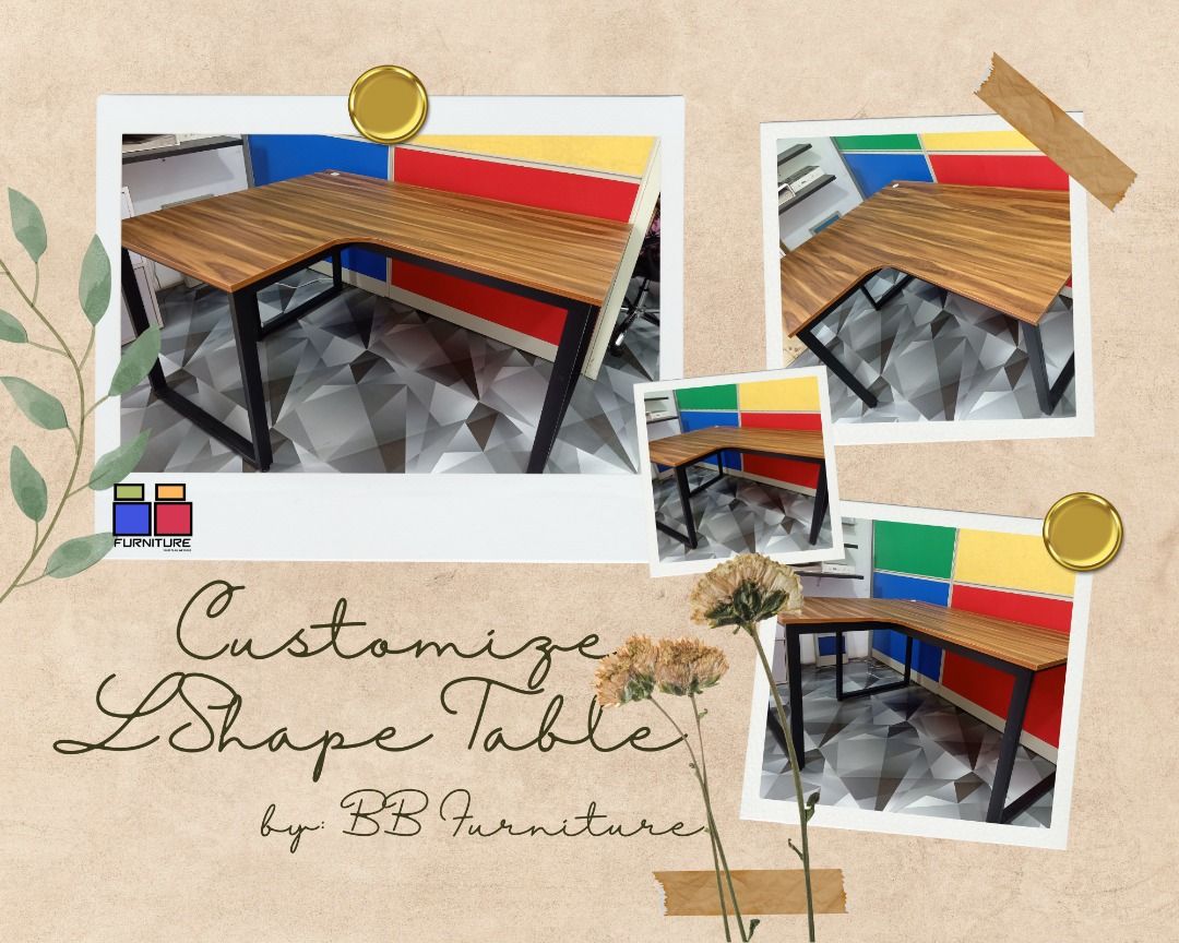 CUSTOMIZED L SHAPE TABLE/OFFICE TABLE MADE TO ORDER MESSAGE ME NOW ...
