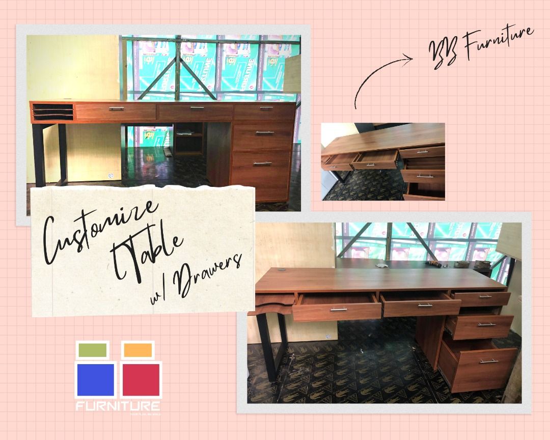 CUSTOMIZED STRAIGHT TABLE / OFFICE TABLE MADE TO ORDER MESSAGE ME NOW ...