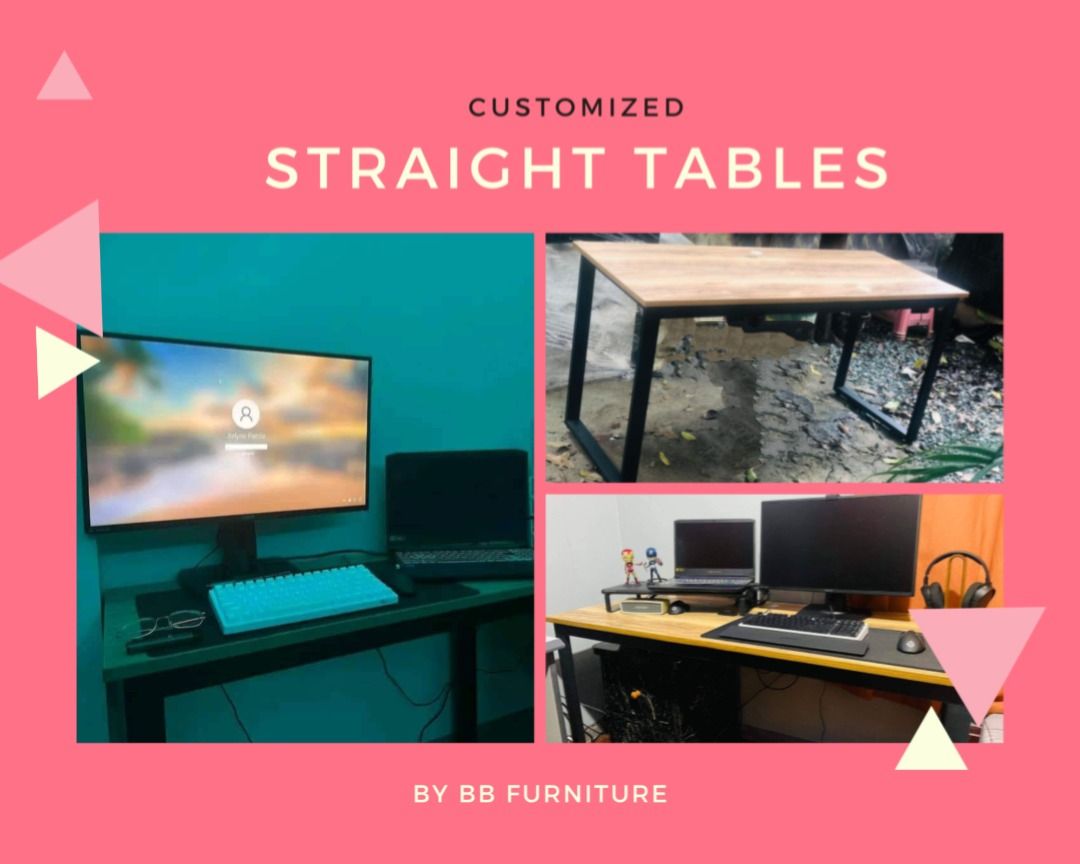 CUSTOMIZED STRAIGHT TABLE / OFFICE TABLE MADE TO ORDER MESSAGE ME NOW ...