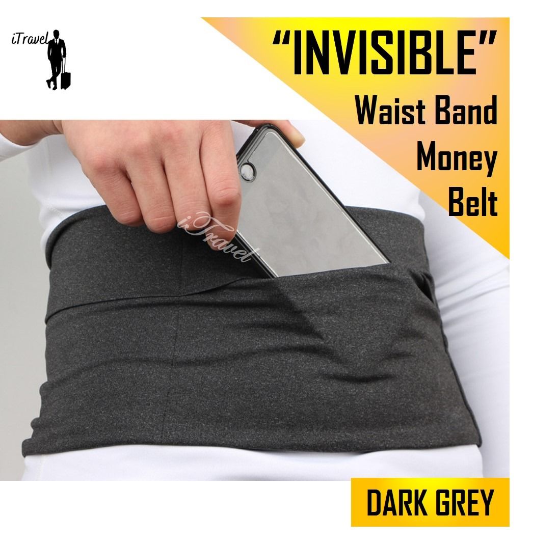 Dark Grey Travelling Money Belt Running Mobile Phone Pouch