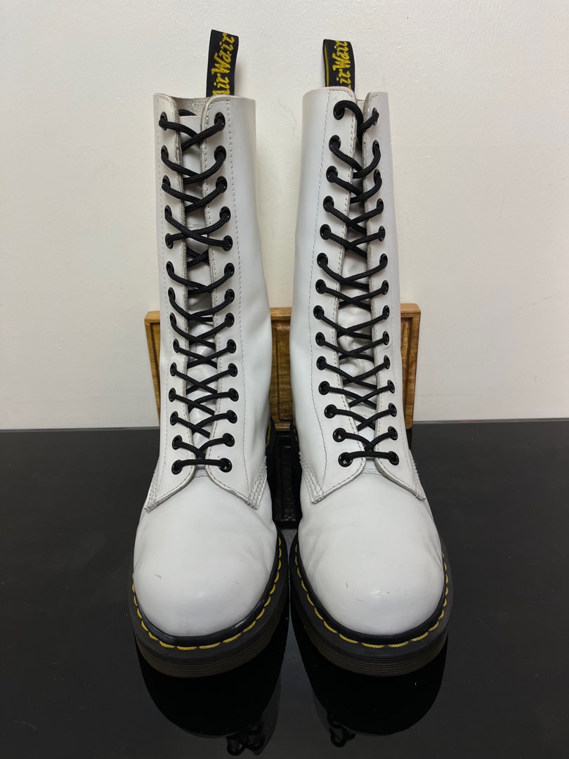 Bottes Dr. Martens 1914 14 Trous, Cuir Lisse Noir - Taille 41 (US 8H/9F), Neuves Avec étiquettes