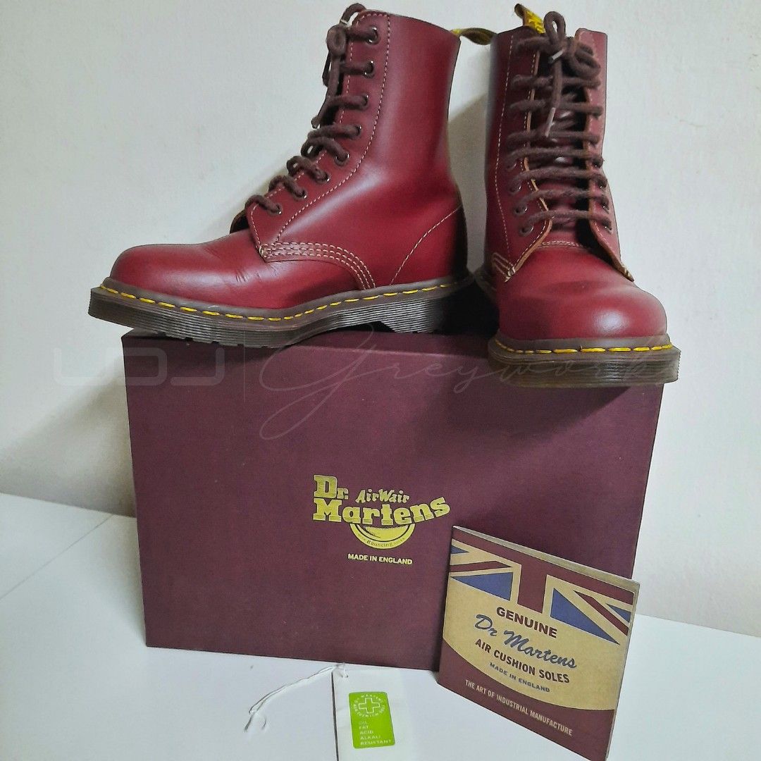 Dr Martens Oxblood 8 eyelet Boot 1460 Made in England Women UK4