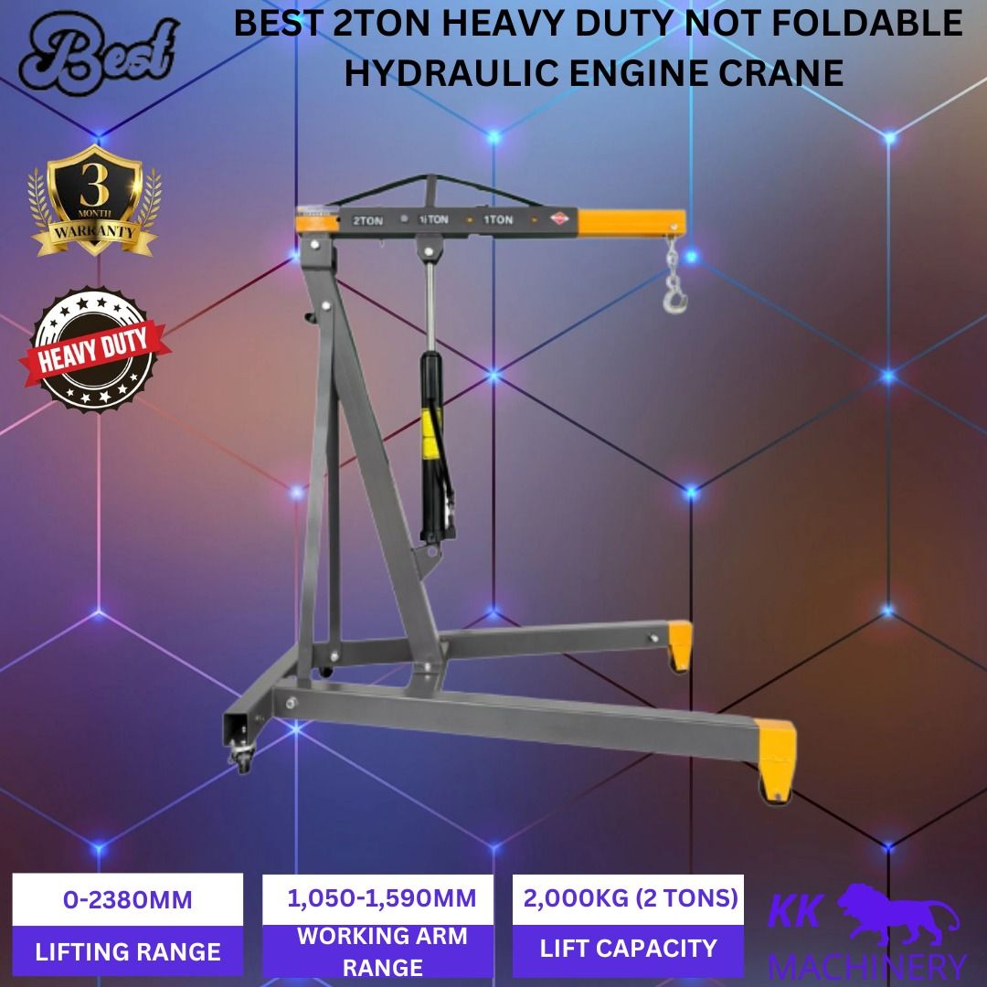 EST 2Ton Heavy Duty Not Foldable Hydraulic Engine Crane, Furniture